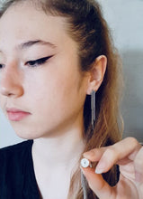 Load and play video in Gallery viewer, Bora Silver Earrings - Sterling Silver Tassel Double Sided Earrings
