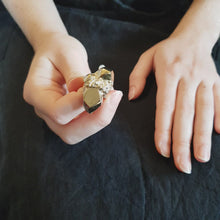 Load and play video in Gallery viewer, Roka Gold Ring - Big Gold Filled Nugget Ring
