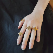 Load and play video in Gallery viewer, Plus Ring - Sterling Silver Plus Sign Ring
