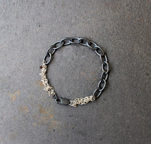Load image into Gallery viewer, Acid Black Bracelet - Oxidized Link Chain Bracelet - MERCe
