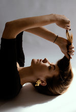 Load image into Gallery viewer, Art Earrings - Gold Big Earrings
