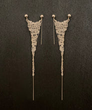 Load image into Gallery viewer, Tango Silver Earring - 925 Silver Chain Crochet Earring
