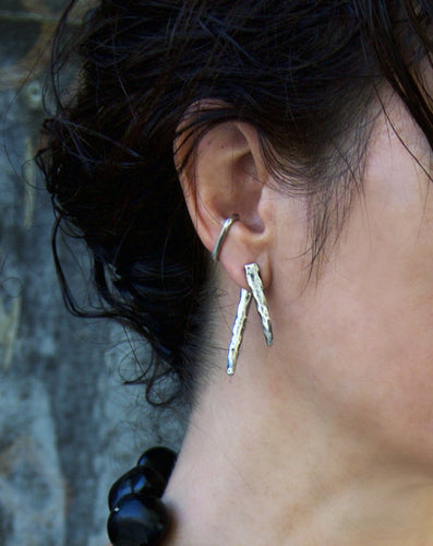 Monaco - Sterling Silver Double Sided Earrings - MERCe