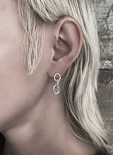 Load image into Gallery viewer, Berlin Earrings - Long or short silver chain earrings
