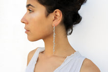 Load image into Gallery viewer, Punt Earrings - Long Silver Earrings - MERCe
