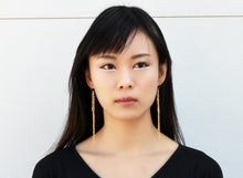 Load image into Gallery viewer, Racimo Gold Earrings - Gold Long Earrings, Extra Long Earrings - MERCe
