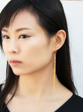 Load image into Gallery viewer, Racimo Gold Earrings - Gold Long Earrings, Extra Long Earrings - MERCe
