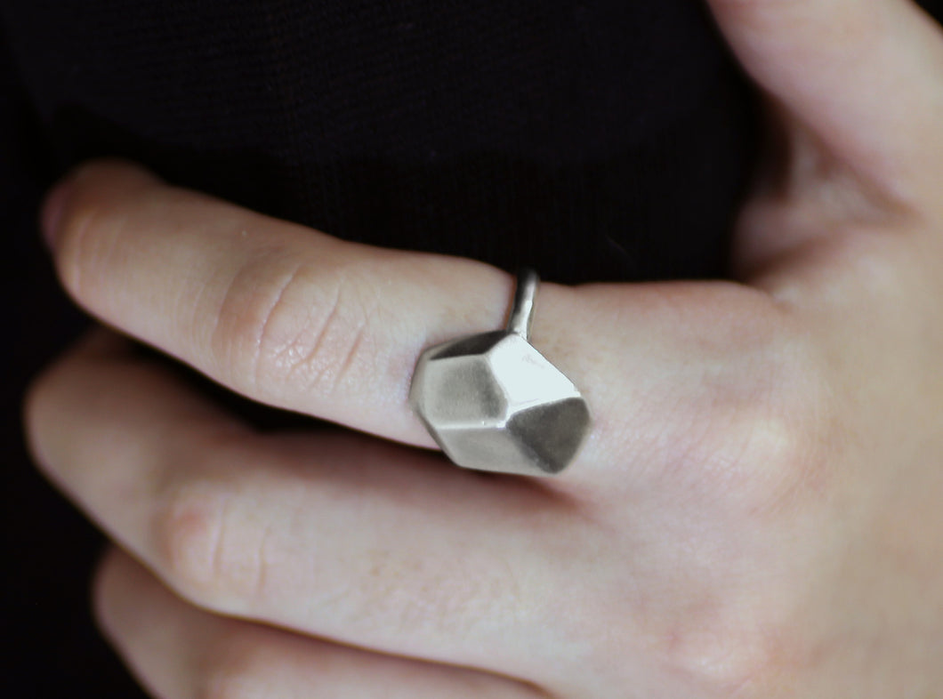 Hema Silver Ring - Sterling Silver Ring, Geometric Ring - MERCe