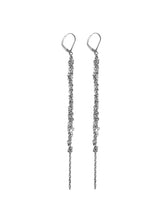 Load image into Gallery viewer, Racimo Silver Earrings - Long Oxidized Silver Earrings, Elegant Drop Earrings
