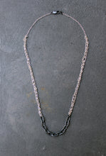 Load image into Gallery viewer, Acid White Necklace - Sterling Silver Crochet Necklace - MERCe
