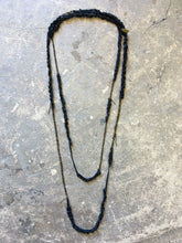 Load image into Gallery viewer, Trazo - Long Crocheted Leather Necklace - MERCe
