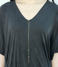 Load image into Gallery viewer, Cometa Long Necklace - Delicate Lariat Necklace - MERCe
