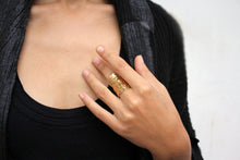 Load image into Gallery viewer, Boske Ring - Big gold statement ring - MERCe
