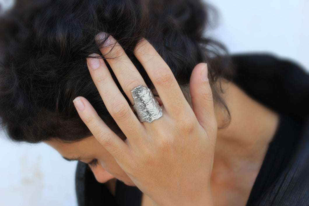 Boske Silver Ring - Big solid silver ring