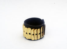 Load image into Gallery viewer, Handmade Leather and Bronze Ring - MERCe
