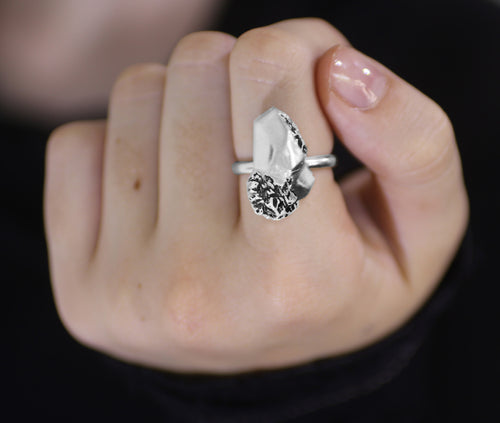 Rokita - Silver Nugget Ring - MERCe