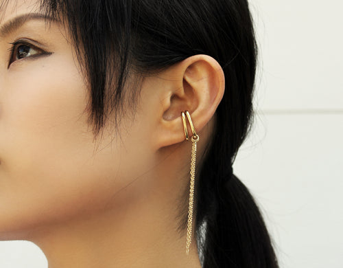 Topa Plus Earrings - Non piercing earrings with chains - MERCe