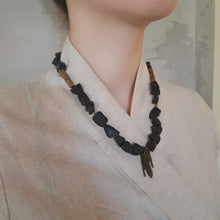Load and play video in Gallery viewer, Kadi Onyx Necklace - Onyx Necklace with Chains
