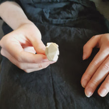 Load and play video in Gallery viewer, Chata Silver Ring - Big Sterling Silver Faceted Stone Ring
