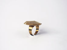Load image into Gallery viewer, Chata Gold Ring - Big Stone Gold Coated Ring - MERCe
