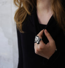 Load image into Gallery viewer, Roka Silver Ring - Big Sterling Silver Nugget Ring - MERCe

