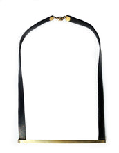 Load image into Gallery viewer, Raya Necklace - Minimalist Strip Short Leather Necklace - MERCe
