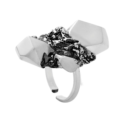 Roka Silver Ring - Big Sterling Silver Nugget Ring - MERCe