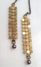 Load image into Gallery viewer, Open Necklace - Open Statement Necklace with Brass Chainmail - MERCe
