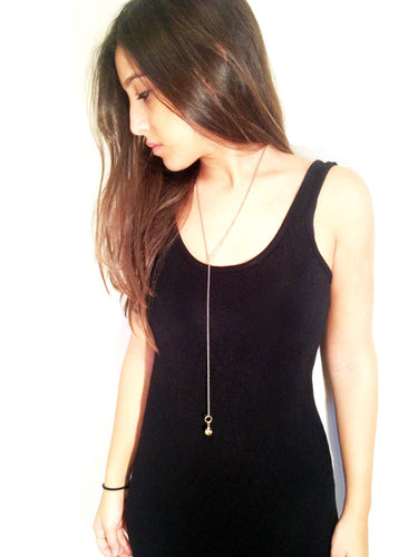 Pendulum Necklace - Simple Long Lariat Necklace - MERCe