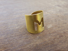 Load image into Gallery viewer, Personalized Big M Letter Ring - MERCe
