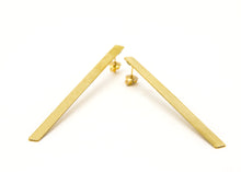 Load image into Gallery viewer, Minimalist Golden Strip Earrings - MERCe
