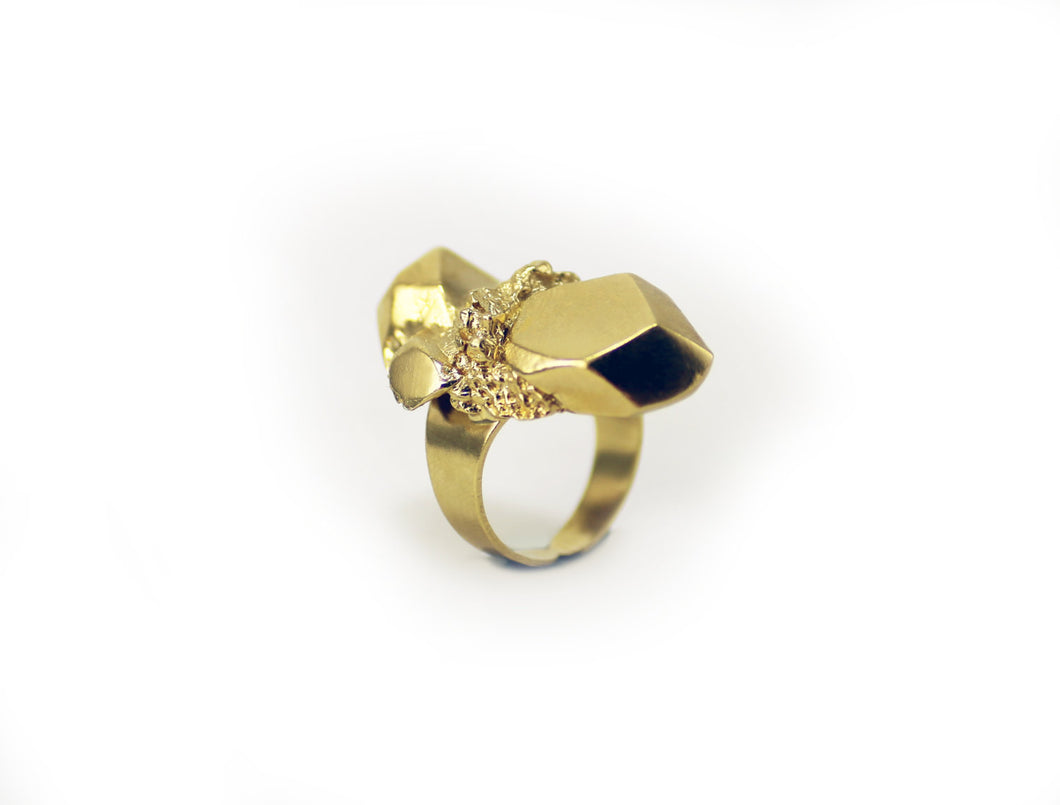 Roka Gold Ring - Big Gold Filled Nugget Ring - MERCe