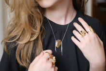 Load image into Gallery viewer, Chata Necklace - Gold Filled Stone Necklace - MERCe
