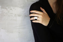 Load image into Gallery viewer, Oana Ring - Leather and White Coral Ring - MERCe
